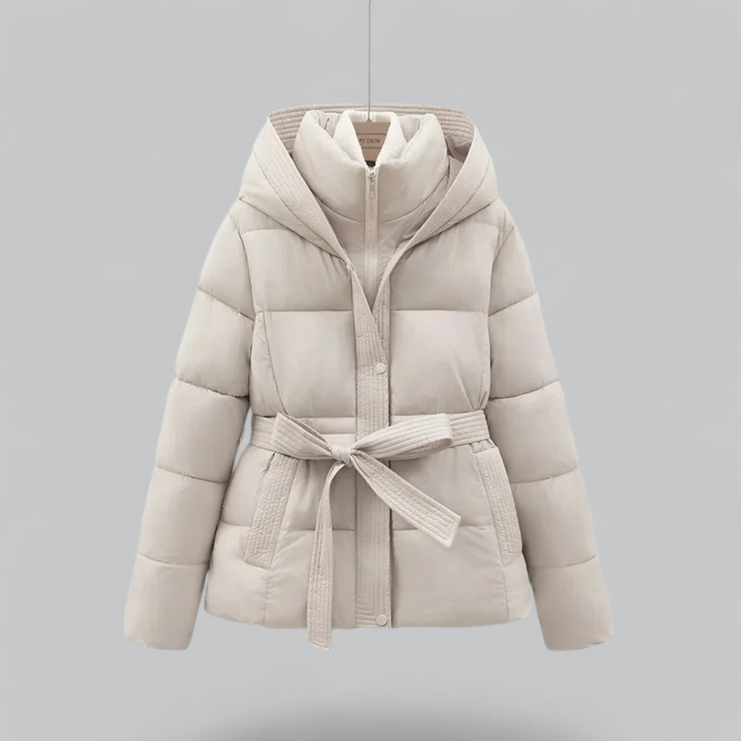 Women’s Belted Hooded Puffer Jacket