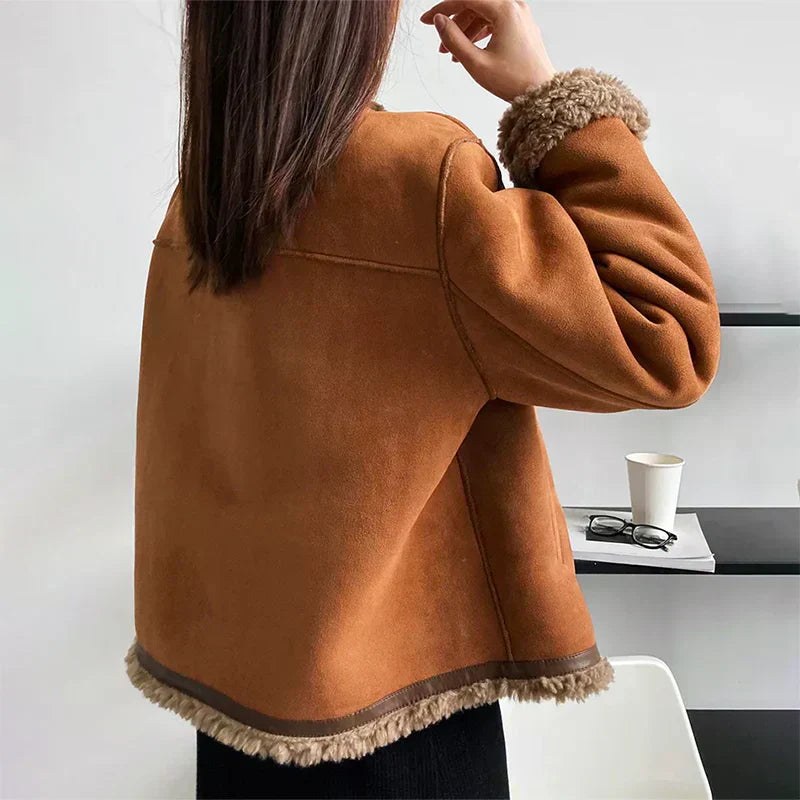 Women’s Button-Up Jacket with Inner Lining