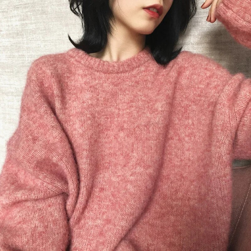 Women’s Jumper with Oversized Shape and Ribbed Hem