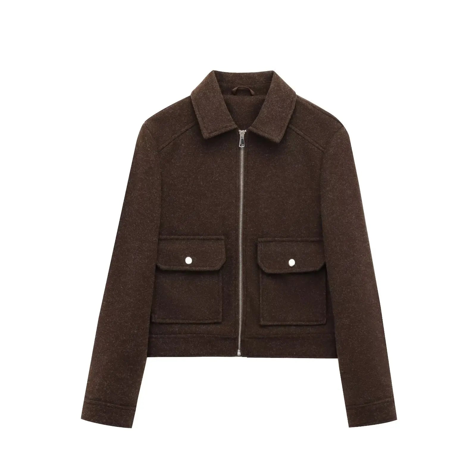 Women’s Short Lapel Bomber Jacket