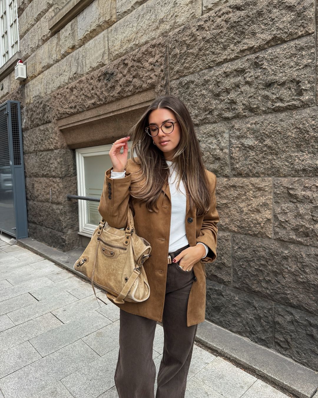 Women’s Jacket with Notch Lapels and Long Sleeves