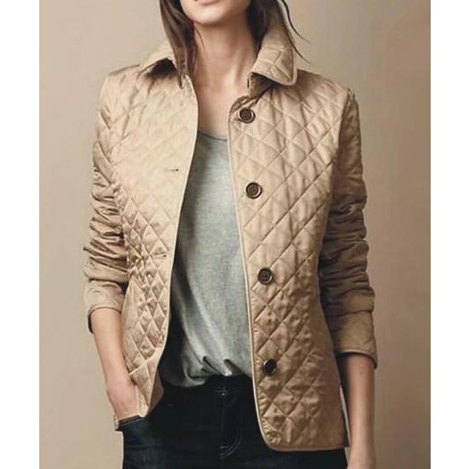 Women’s Quilted Button Closure Coat