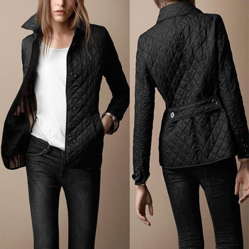 Women’s Quilted Button Closure Coat