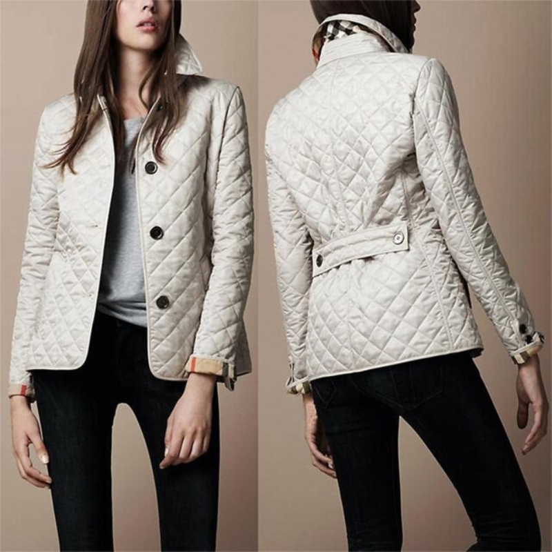 Women’s Quilted Button Closure Coat