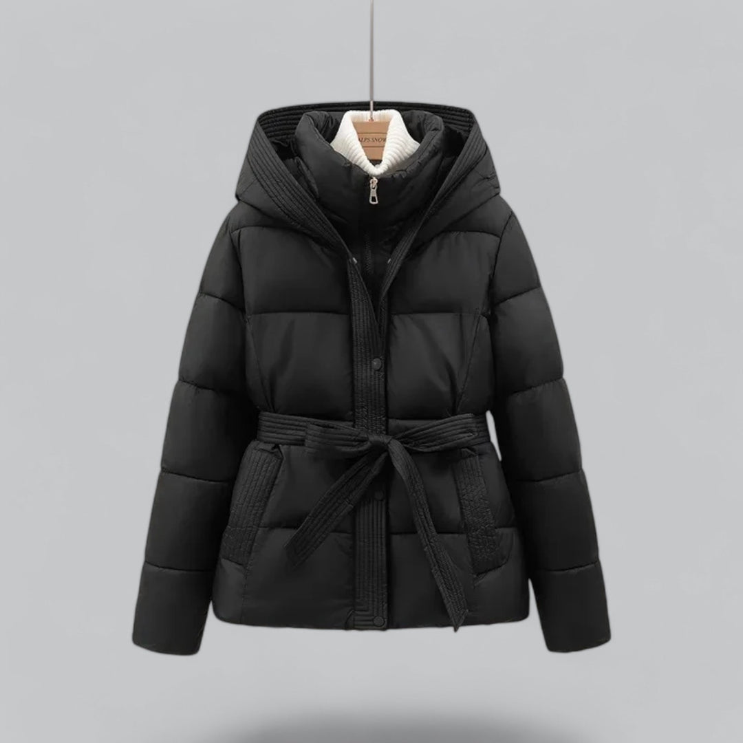 Women’s Belted Hooded Puffer Jacket