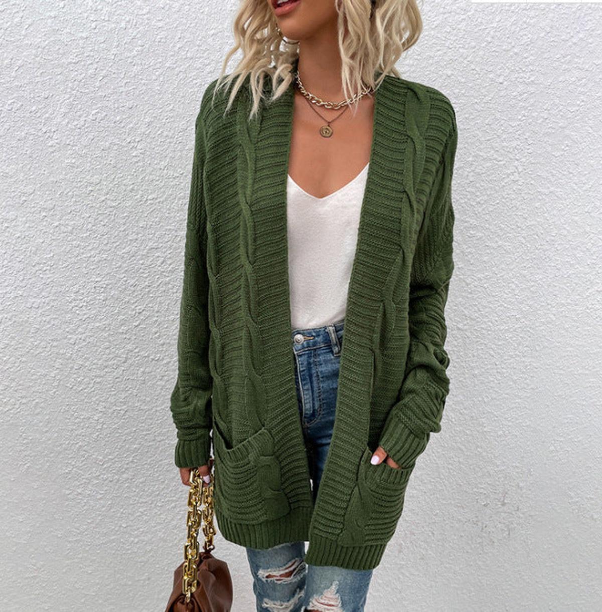 Women’s Cardigan With Oversized Fit And Long Sleeves