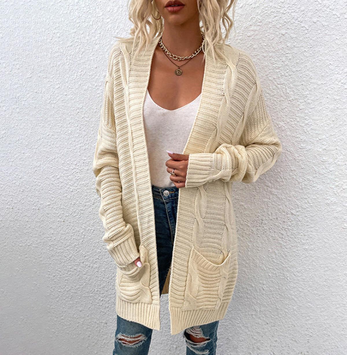 Women’s Cardigan With Oversized Fit And Long Sleeves
