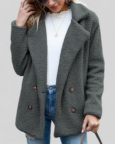 Women's Coat with Button Closure