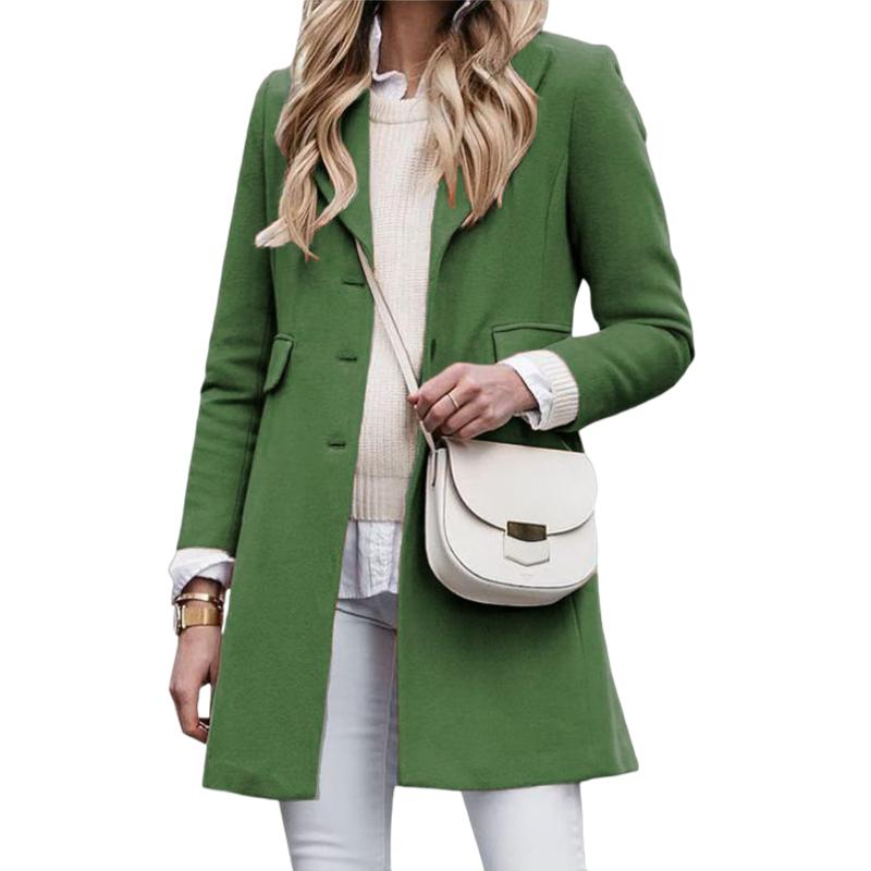 Women’s Coat with Buttoned Front and Lapel