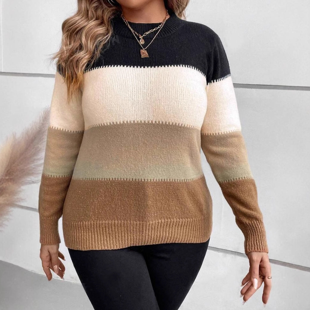 Winnie | Women's Striped Crew Neck Sweater 0