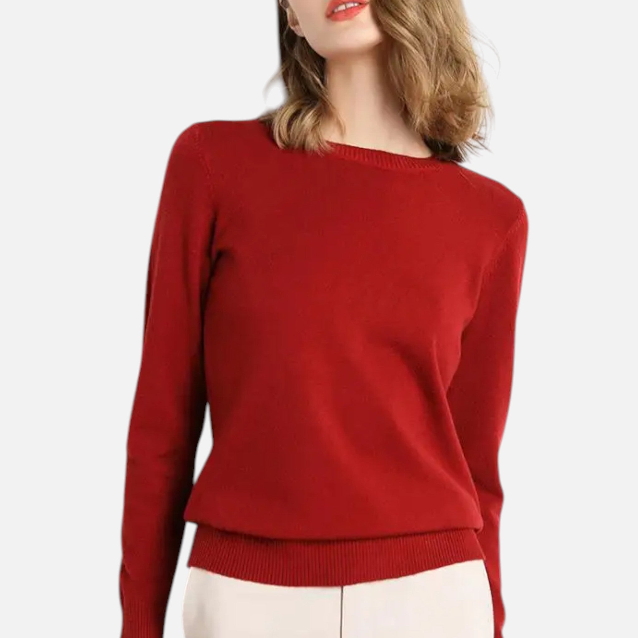 Dorevelle | Women’s Merino Wool Sweater – Timeless O-Neck Elegance 4