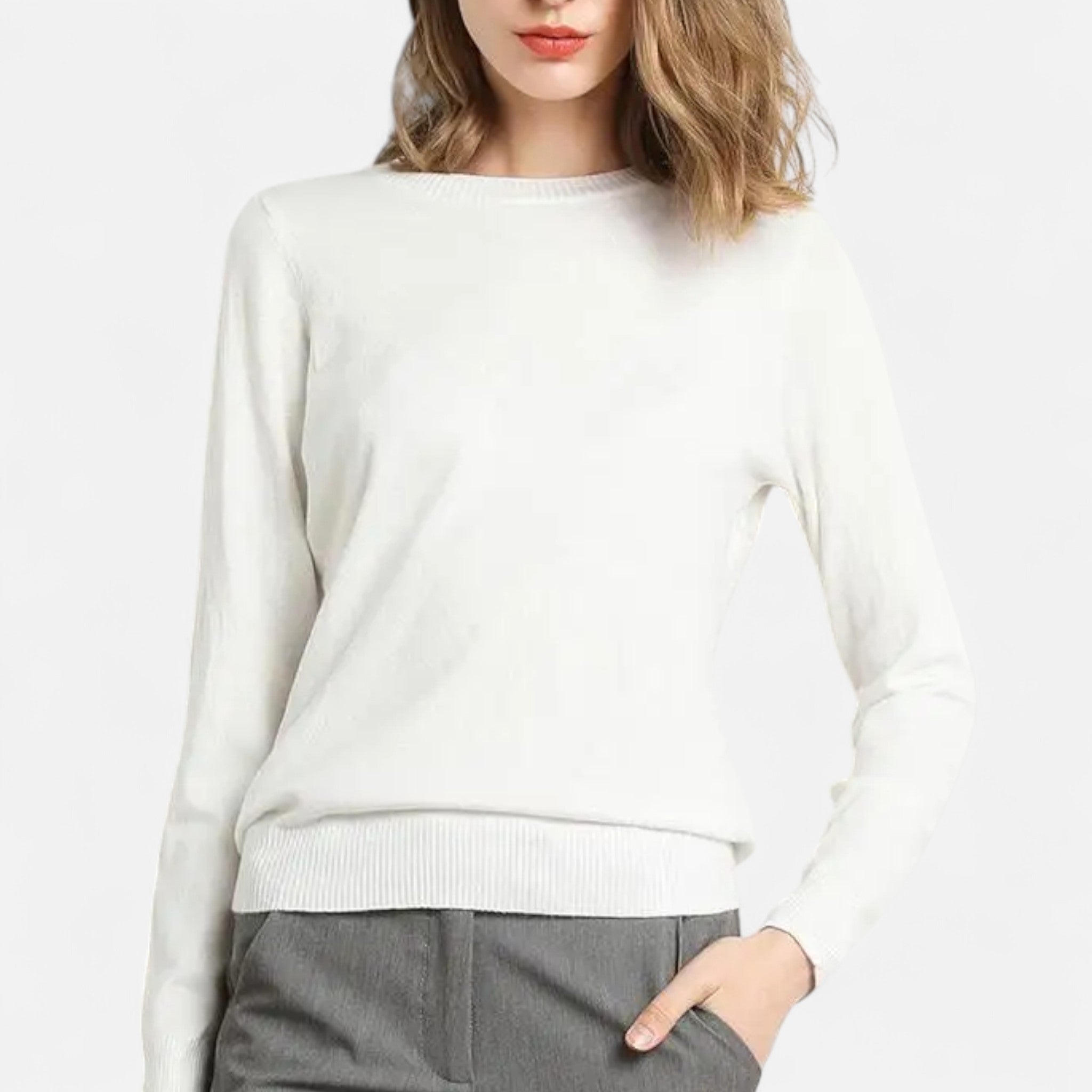Dorevelle | Women’s Merino Wool Sweater – Timeless O-Neck Elegance 6