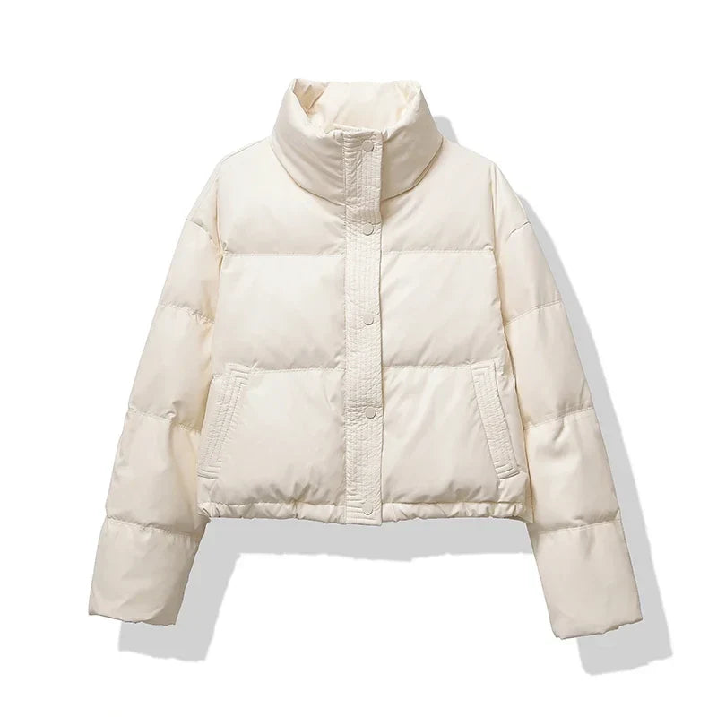 Madeline | Women's Cropped Glossy Puffer Jacket 3
