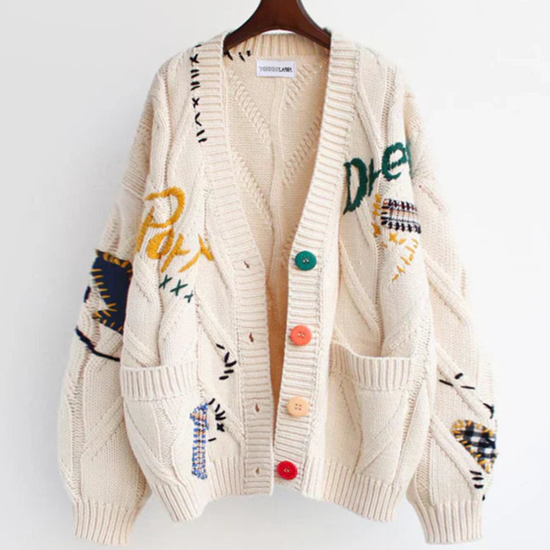 Women’s Embroidered Knitted Cardigan Sweater