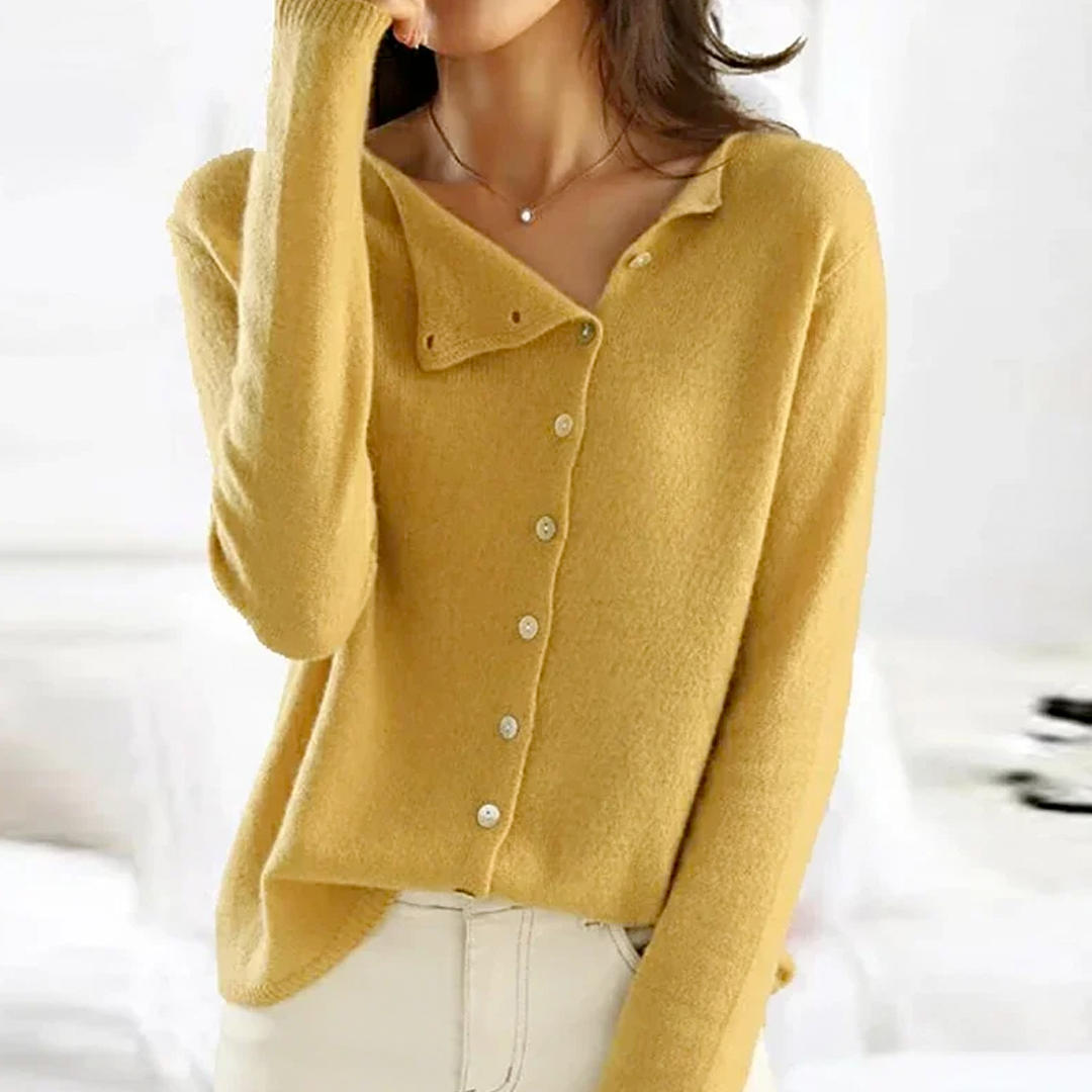 Women’s Front Button Round Neck Cardigan