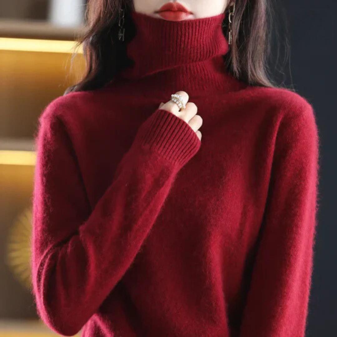 Women’s High Neck Fitted Sweater