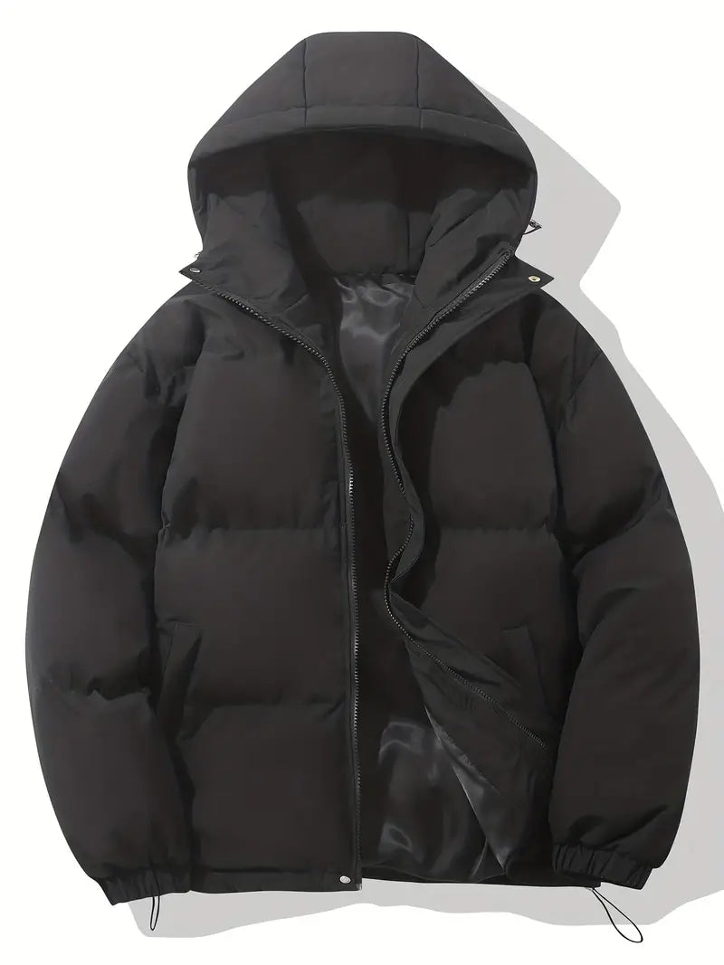 Women’s Hooded Quilted Puffer Jacket with Zip Front