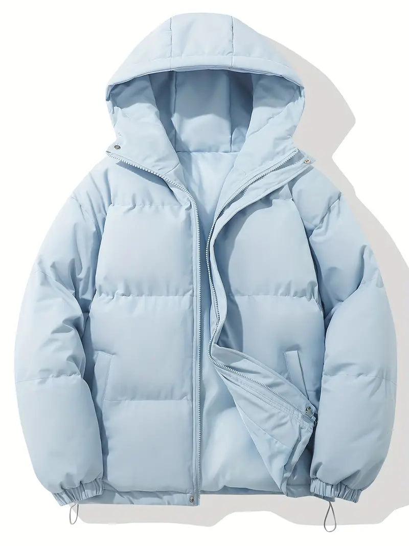 Women’s Hooded Quilted Puffer Jacket with Zip Front