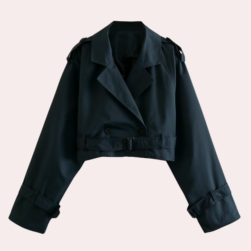 Women’s Jacket With Defined Waist And Structured Shoulders