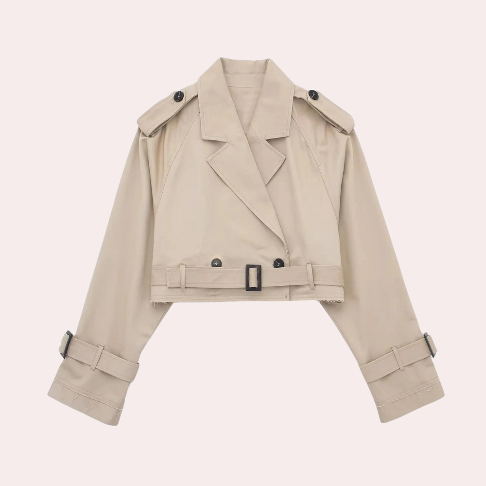 Women’s Jacket With Defined Waist And Structured Shoulders