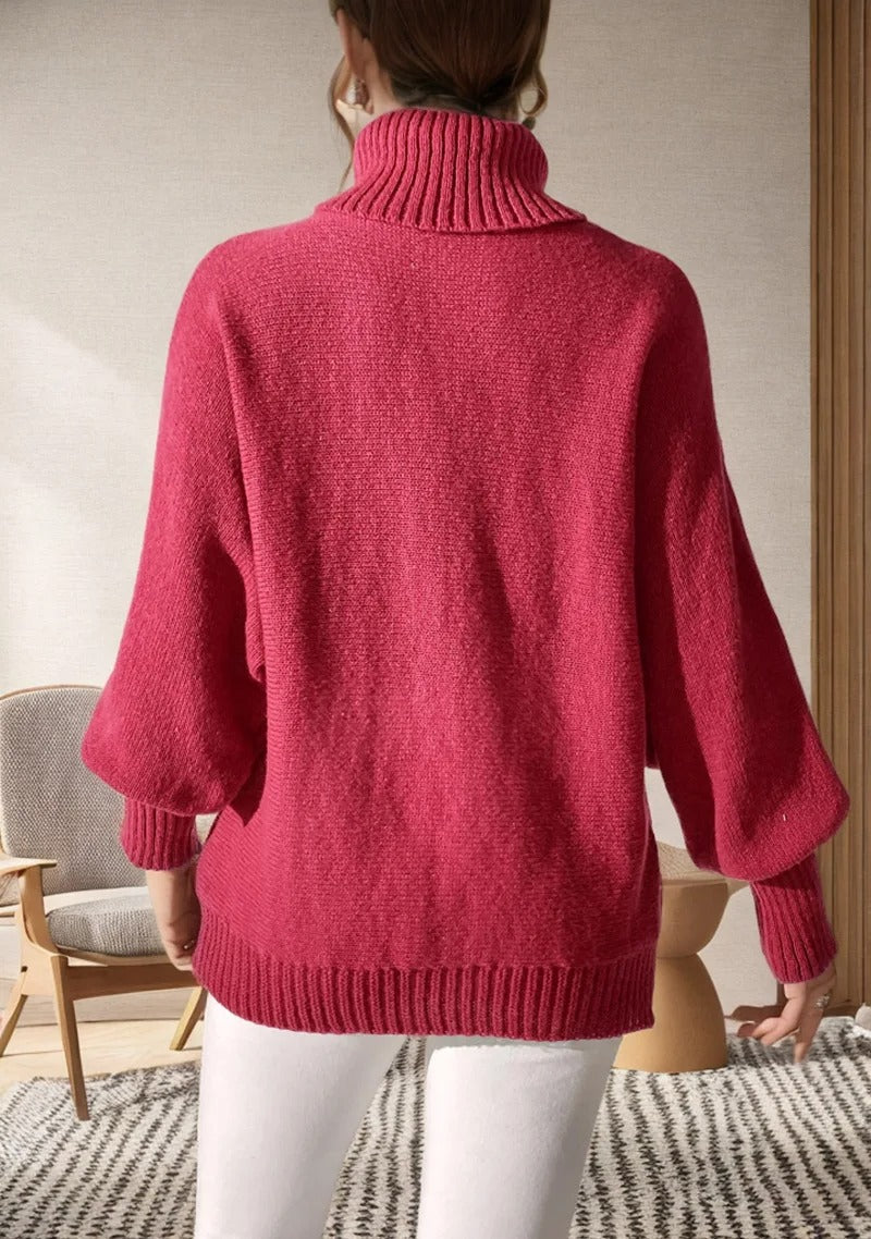 Women’s Knit Jumper With Round Neck And Ribbed Trims