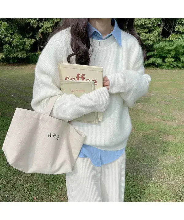 Women’s Knit Sweater With Oversized Ribbed Design