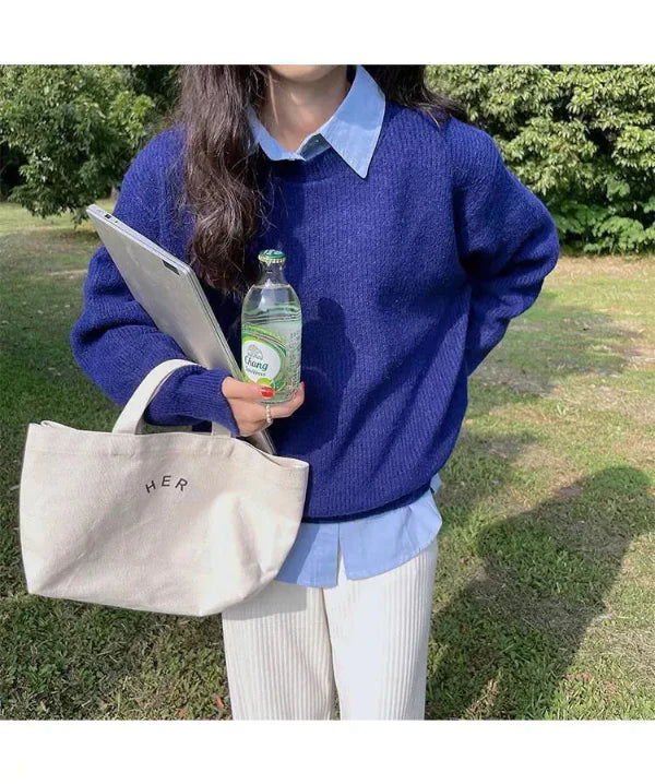 Women’s Knit Sweater With Oversized Ribbed Design