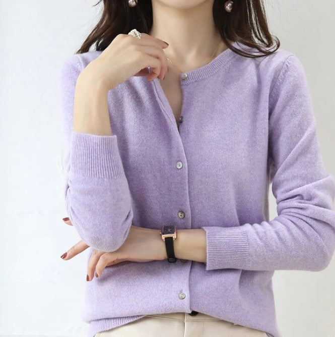 Women’s Knitted Cardigan with V-Neck
