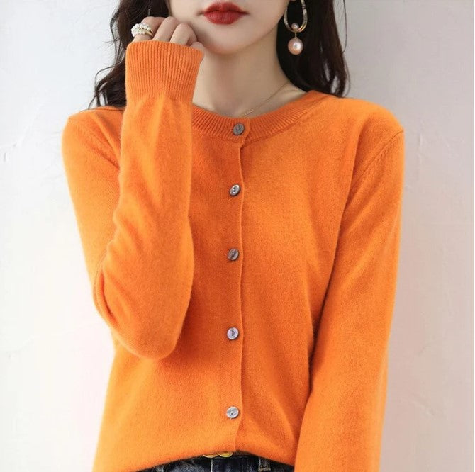 Women’s Knitted Cardigan with V-Neck