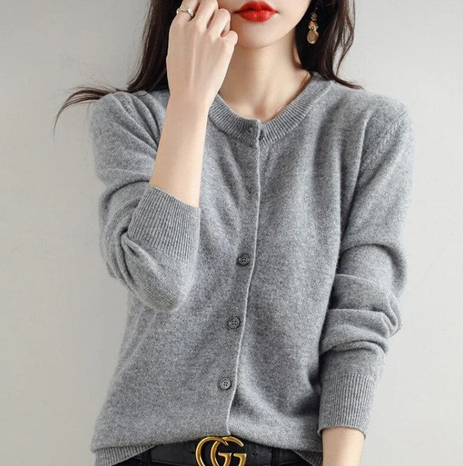 Women’s Knitted Cardigan with V-Neck