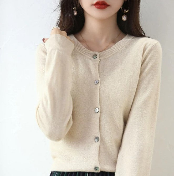 Women’s Knitted Cardigan with V-Neck