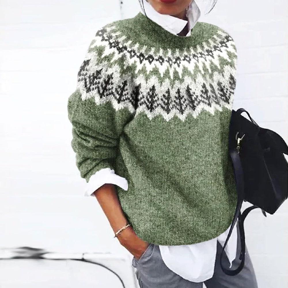 Women’s Knitted Sweater with Relaxed Fit