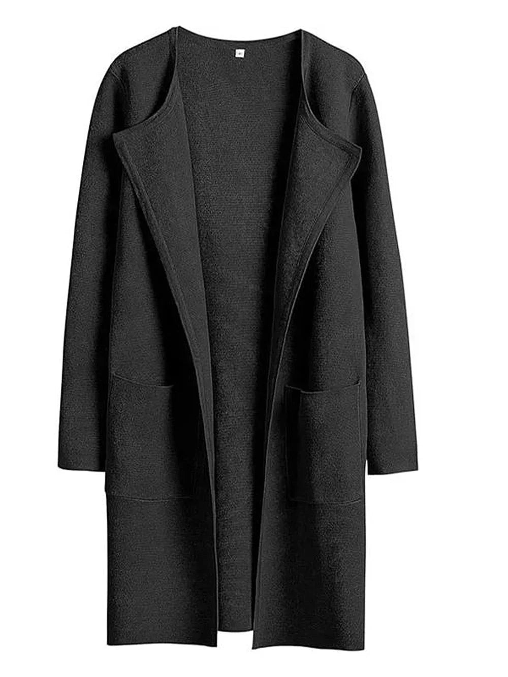 Women’s Longline Cardigan With Wide Lapel