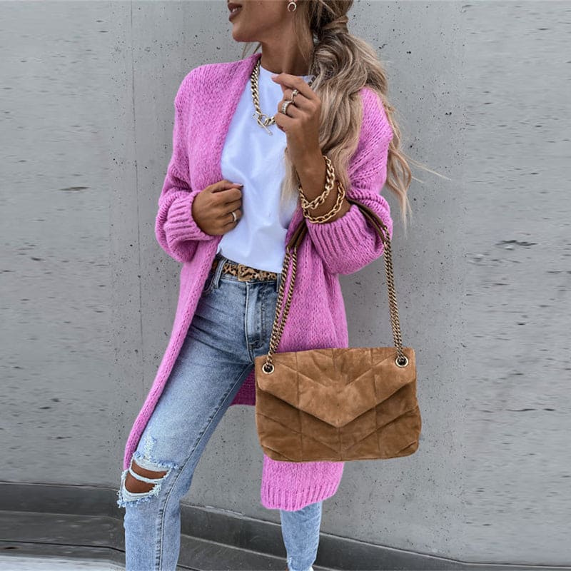 Women’s Open-Front Buttoned Cardigan