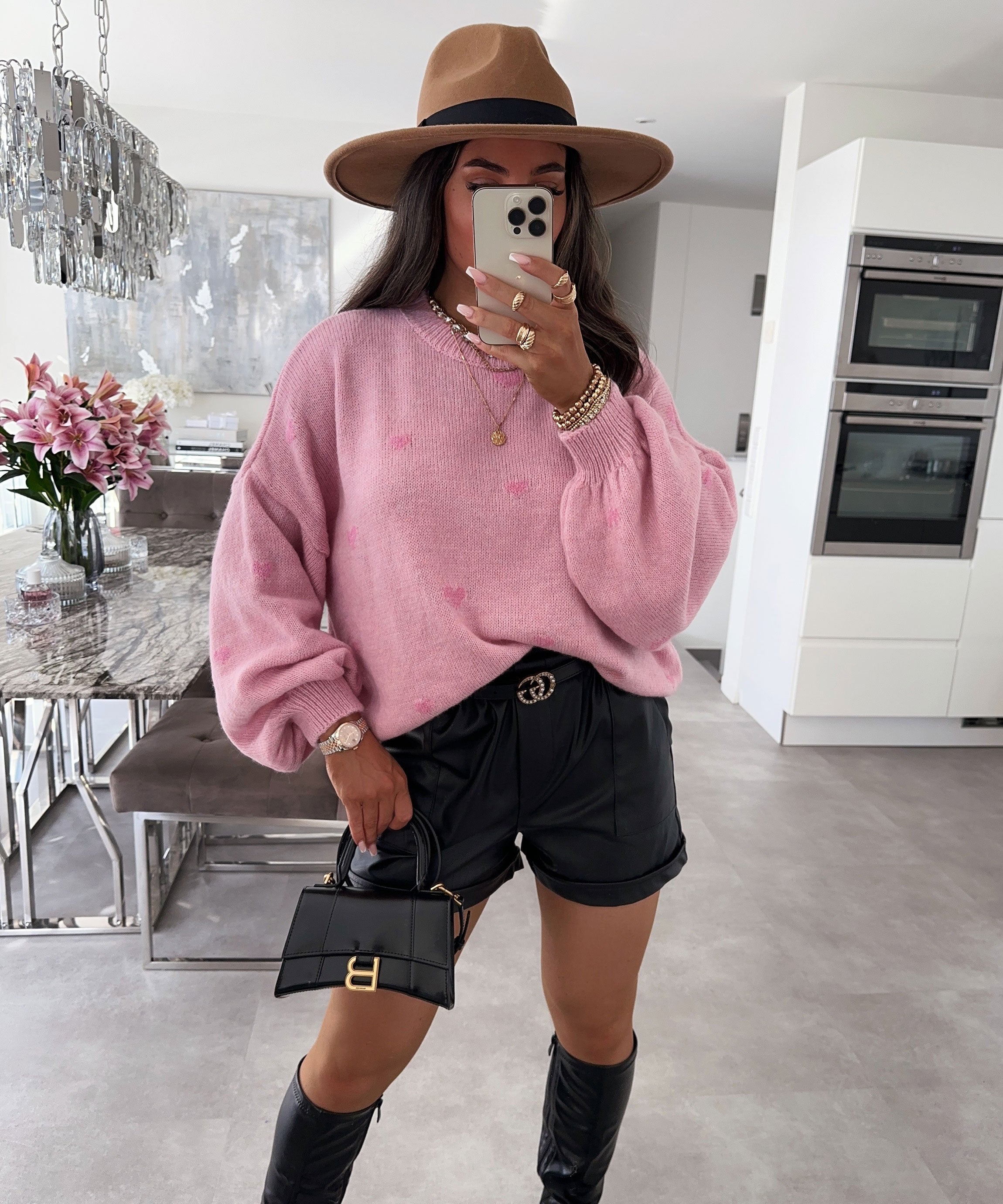 Women’s Oversize Jumper in Blush Pink