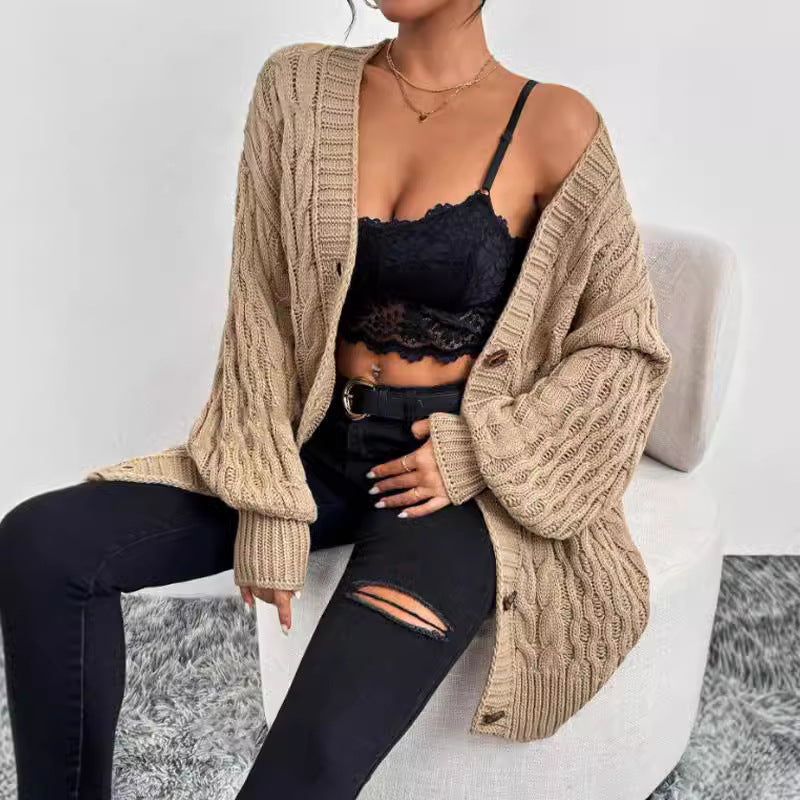 Monica | Women's Oversized Cable Knit Cardigan 2