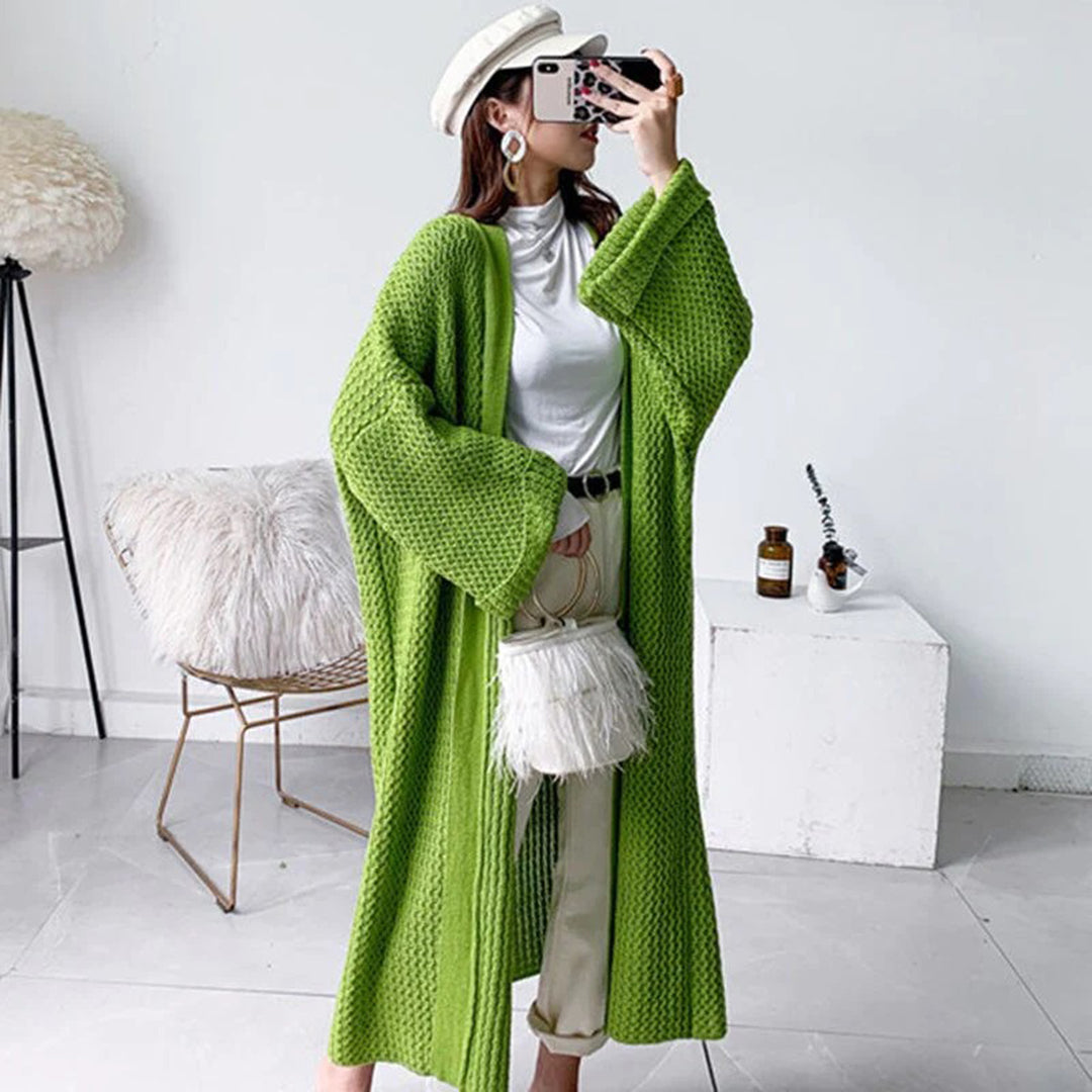 Women’s Oversized Cardigan with Batwing Sleeves