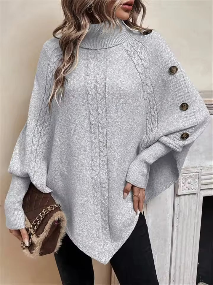 Women’s Oversized Knit Jumper With Batwing Sleeves