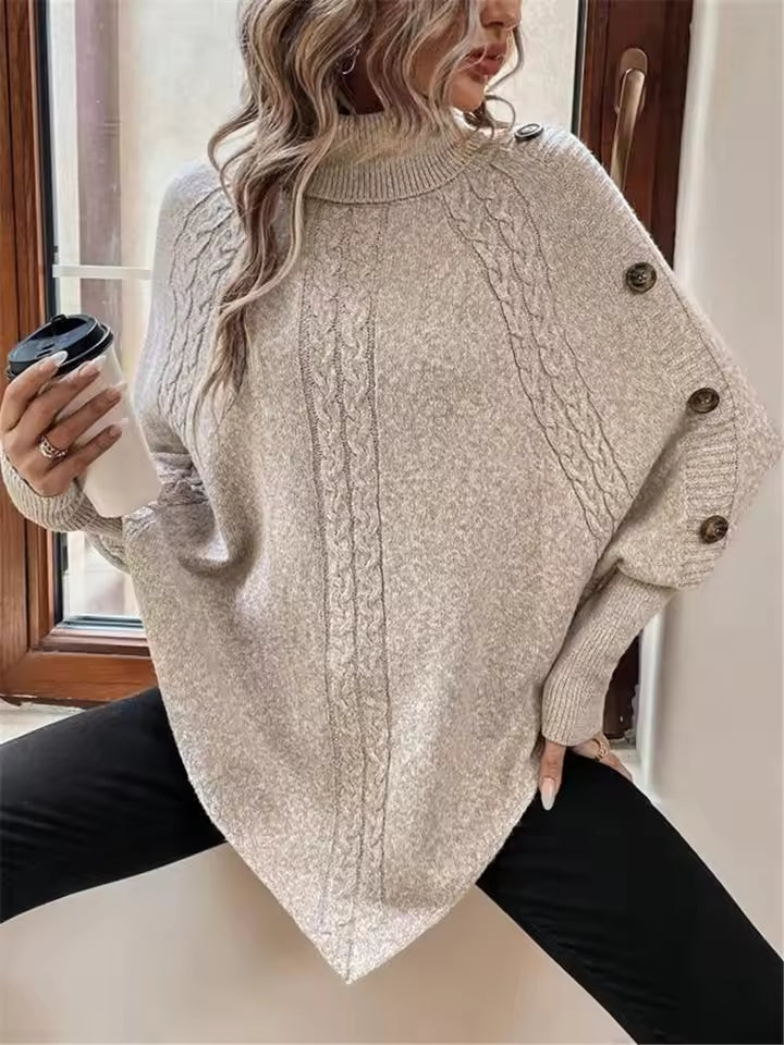 Women’s Oversized Knit Jumper With Batwing Sleeves