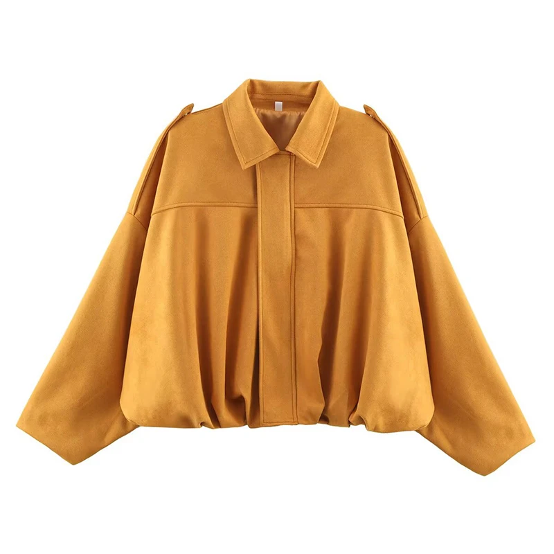 Women's Oversized Suede-Effect Jacket