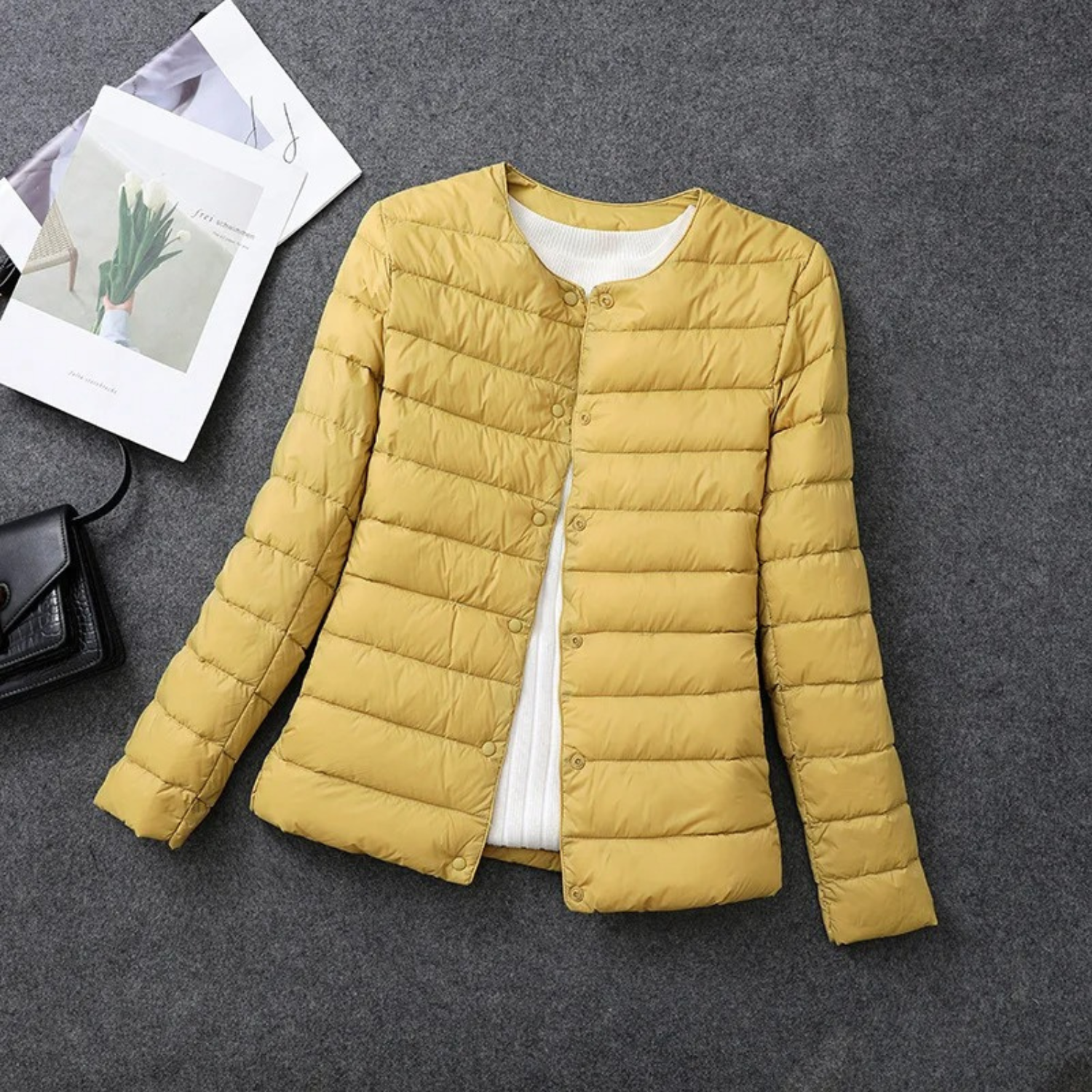 Women’s Padded Jacket with Button Front