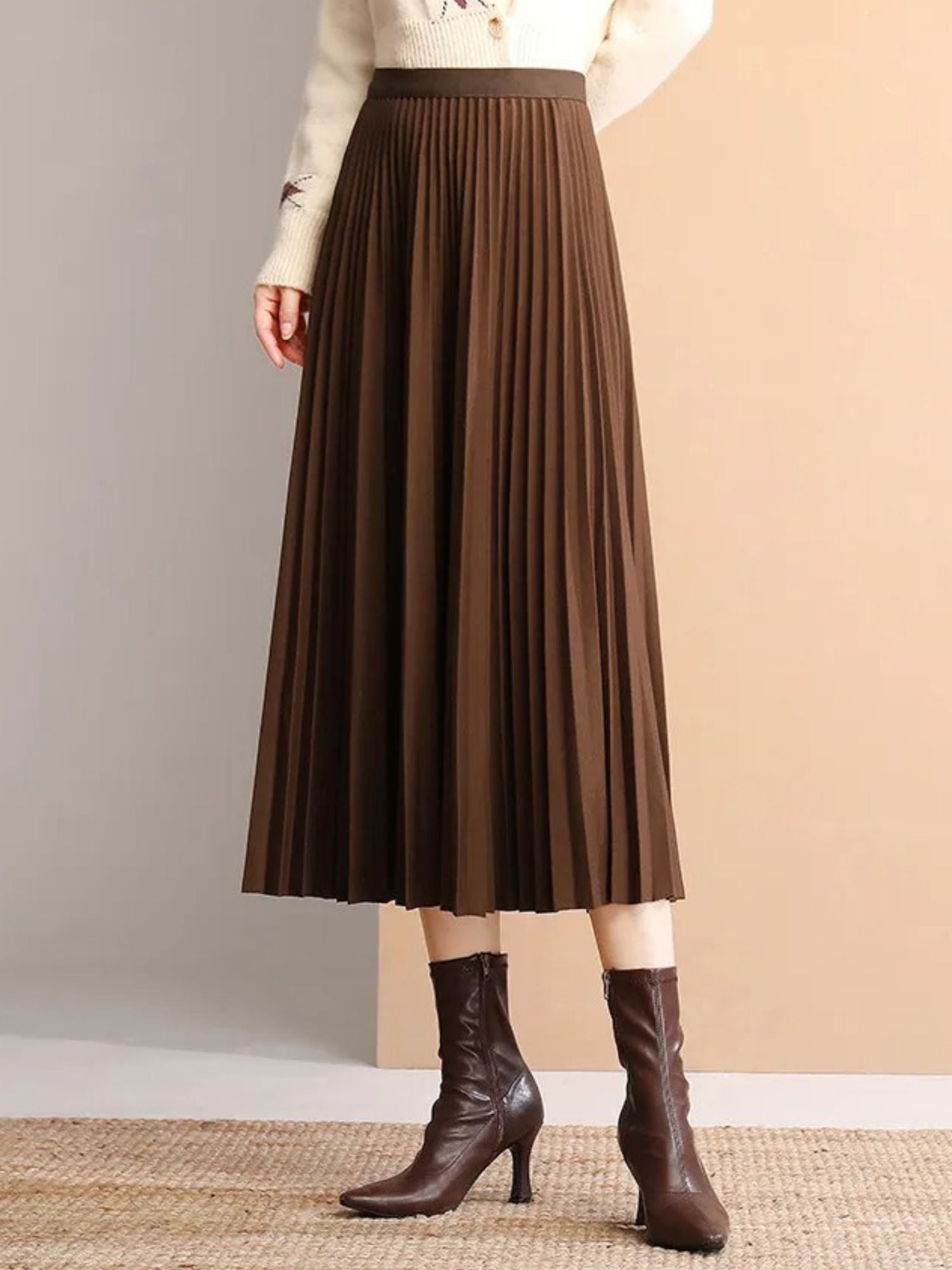 Women’s Pleated A-Line Midi Skirt