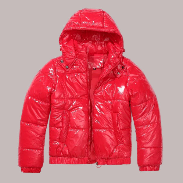 Women’s Puffer Jacket With Cropped Quilted Padding And Hood