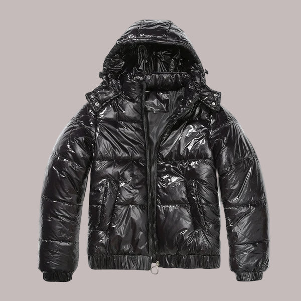 Women’s Puffer Jacket With Cropped Quilted Padding And Hood
