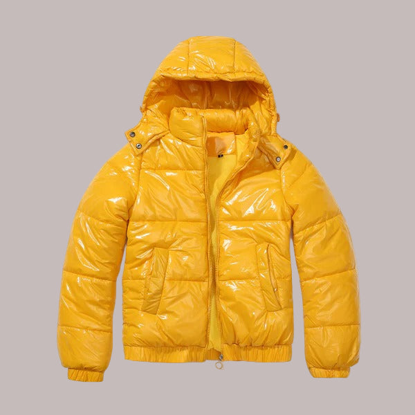 Women’s Puffer Jacket With Cropped Quilted Padding And Hood
