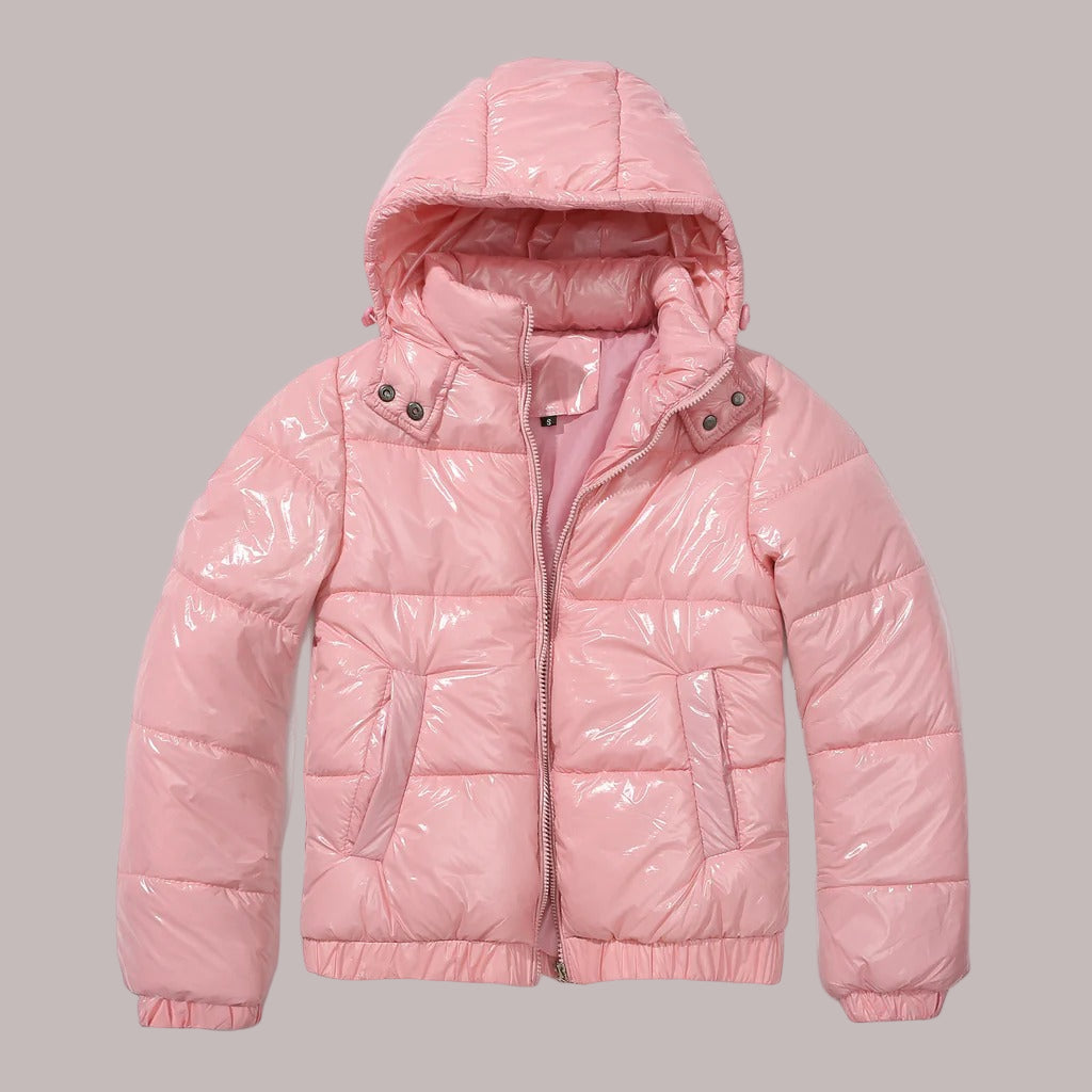Women’s Puffer Jacket With Cropped Quilted Padding And Hood