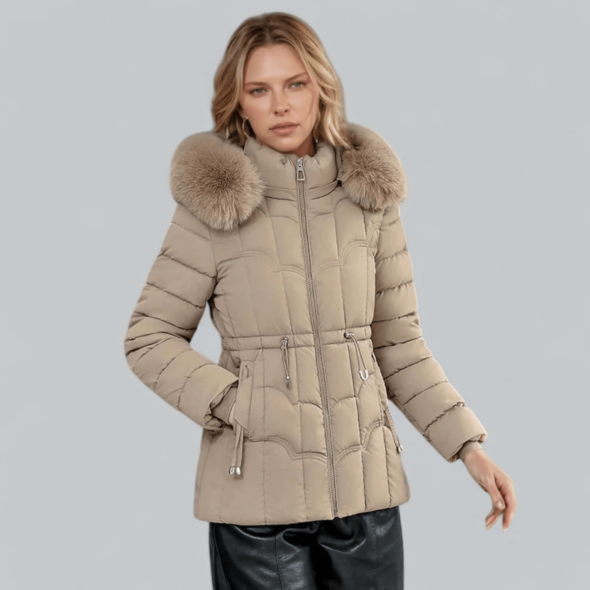 Women’s Quilted Puffer Coat with Hood