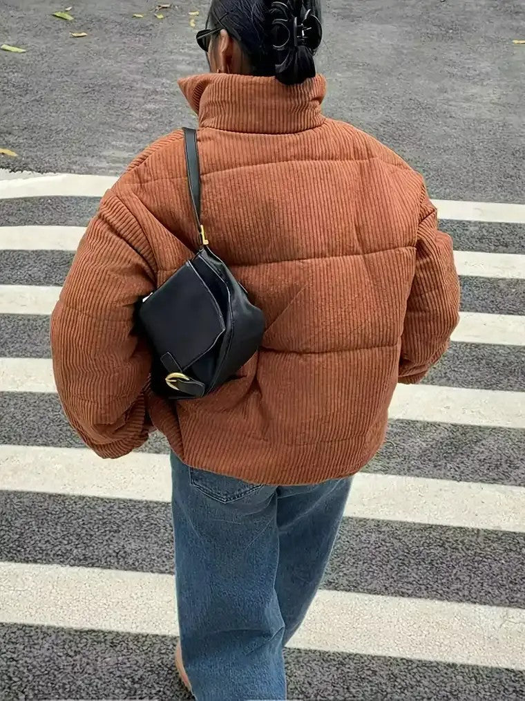 Women's Ribbed Puffer Jacket 3