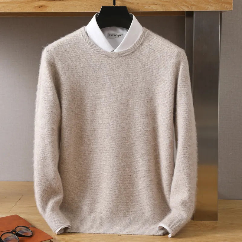 Women’s Round-Neck Sweater with Ribbed Hem