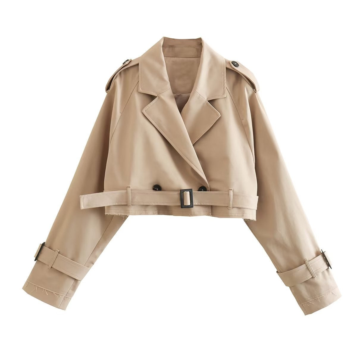 Women’s Short Trench Jacket with Belt
